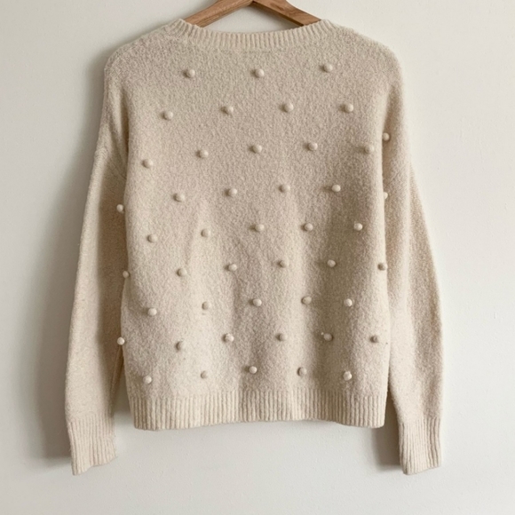 Madewell Ivory Pom Pom Bobble Sweater - Picture 5 of 7